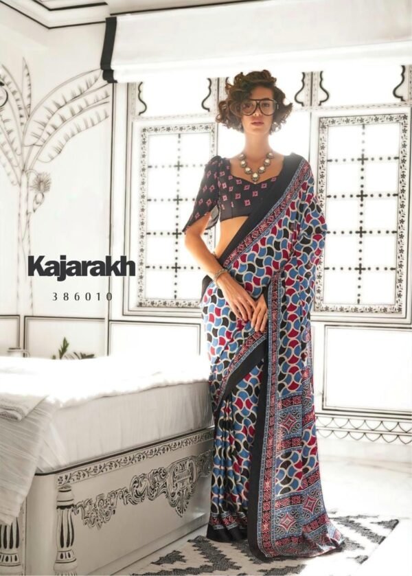 SATIN CREPE SAREE - Image 2