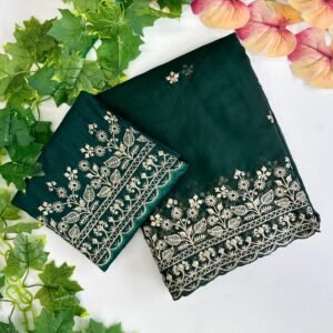 Soft organza silk saree