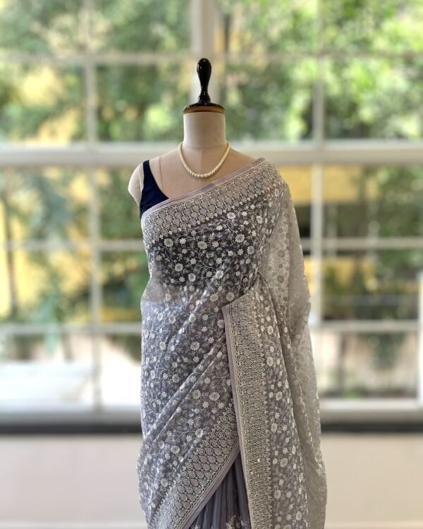 shimmer silk Saree - Image 4