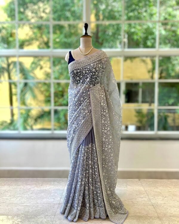 shimmer silk Saree - Image 5