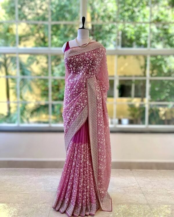 shimmer silk Saree - Image 6