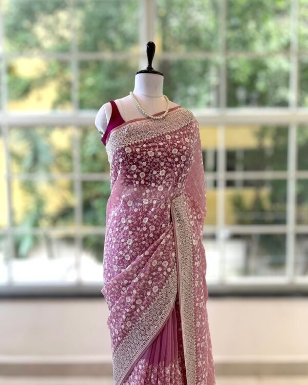 shimmer silk Saree - Image 7