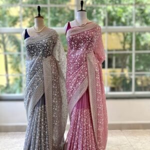 shimmer silk Saree