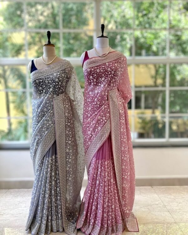 shimmer silk Saree