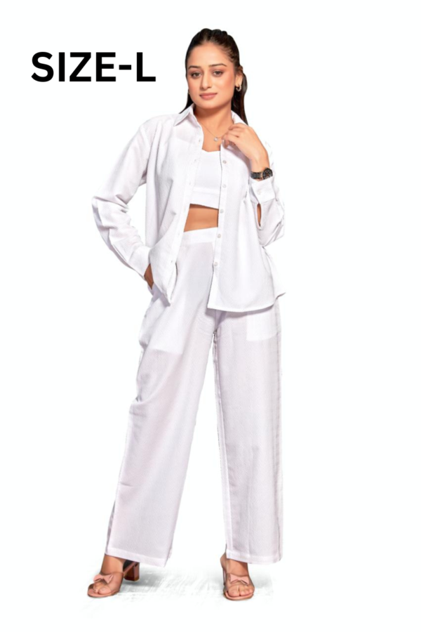 Three Piece Co-ord Set WHITE - Image 3