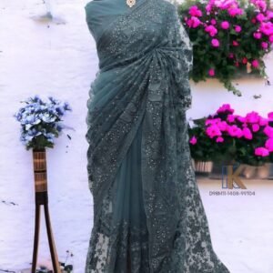 Pure Silver Net silk  Saree