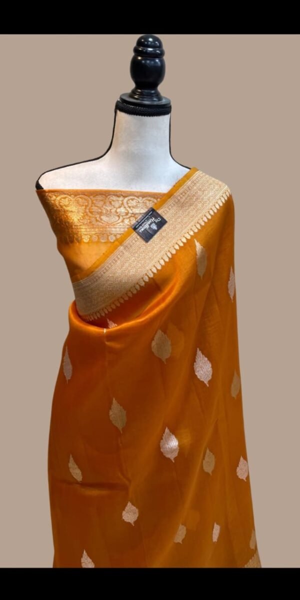 Banarasi kora organza saree - Image 9