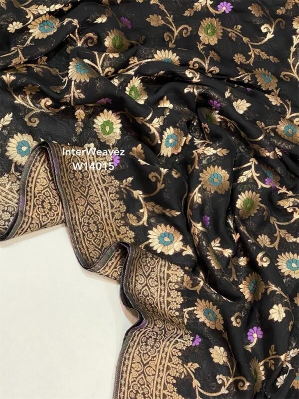 Banarasi semi Georgette saree - Image 12