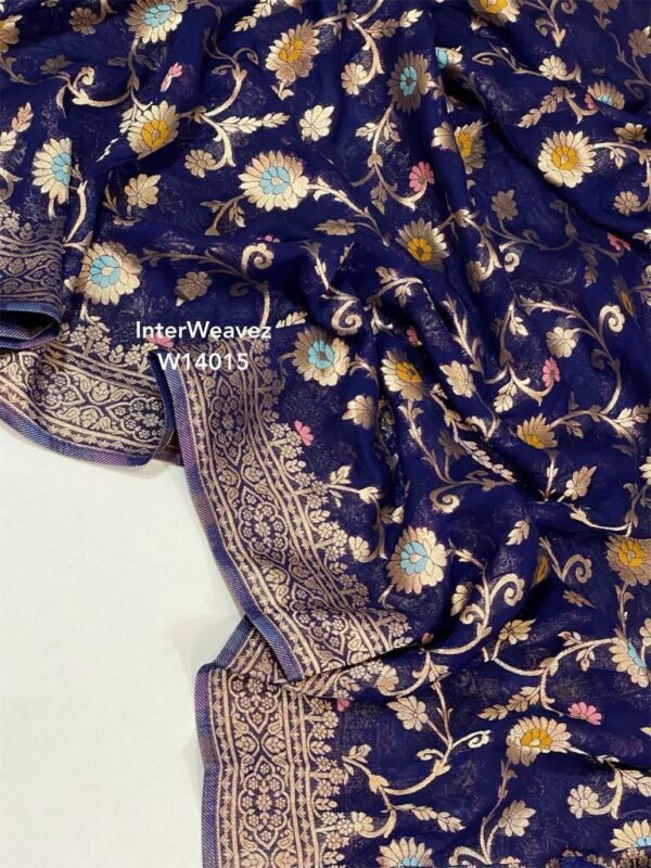 Banarasi semi Georgette saree - Image 10