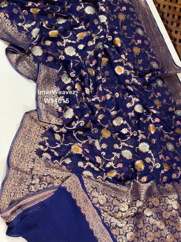 Banarasi semi Georgette saree - Image 11