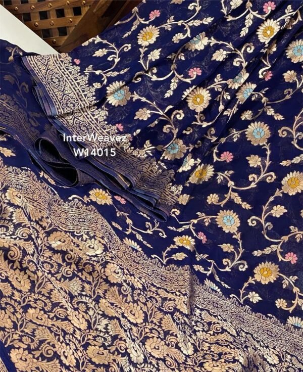 Banarasi semi Georgette saree - Image 9