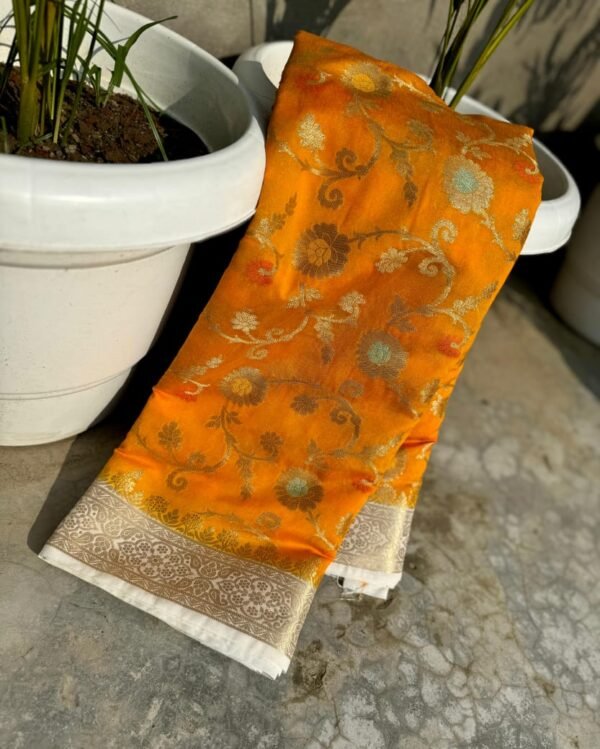 Banarasi semi Georgette saree - Image 7