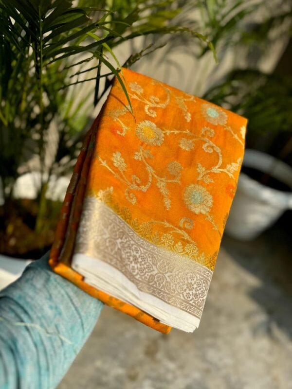 Banarasi semi Georgette saree - Image 5