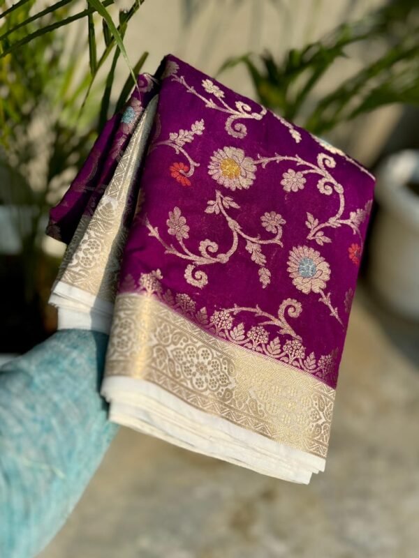 Banarasi semi Georgette saree - Image 4