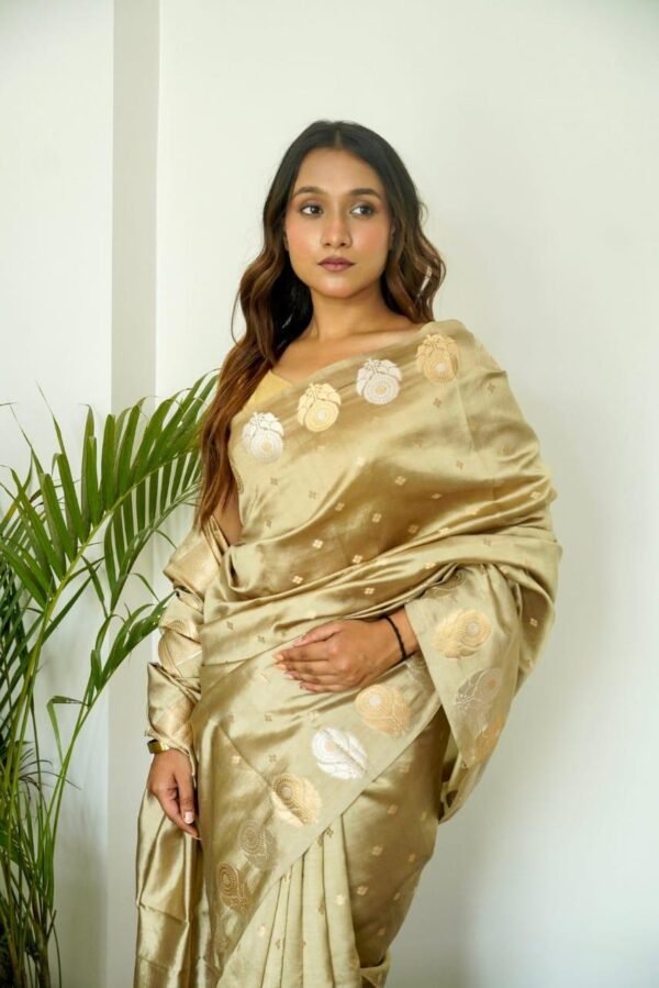 Banarsi kattan soft silk saree. - Image 5