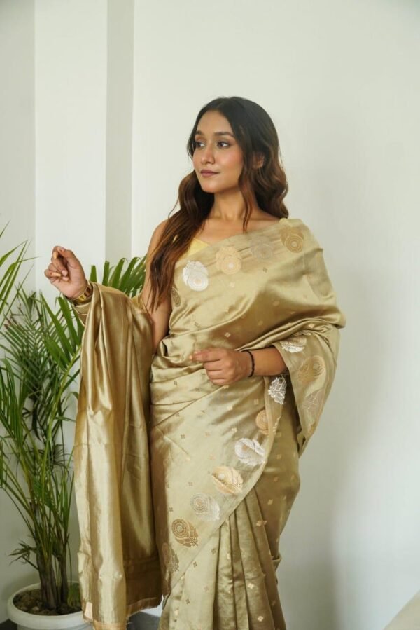 Banarsi kattan soft silk saree. - Image 2